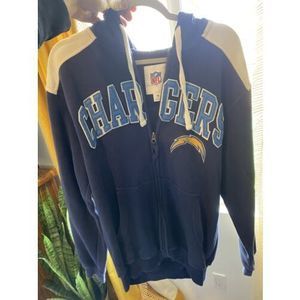 NFL San Diego Chargers Vintage Zip Up Hoodie Jacket Size M Los Angeles